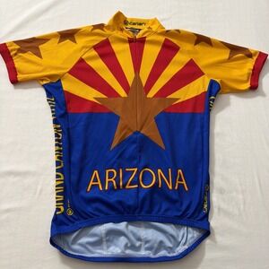 CANARI Cycling Short Sleeve Jersey Size S/M Arizona Flag Bike Shirt Biking Shirt